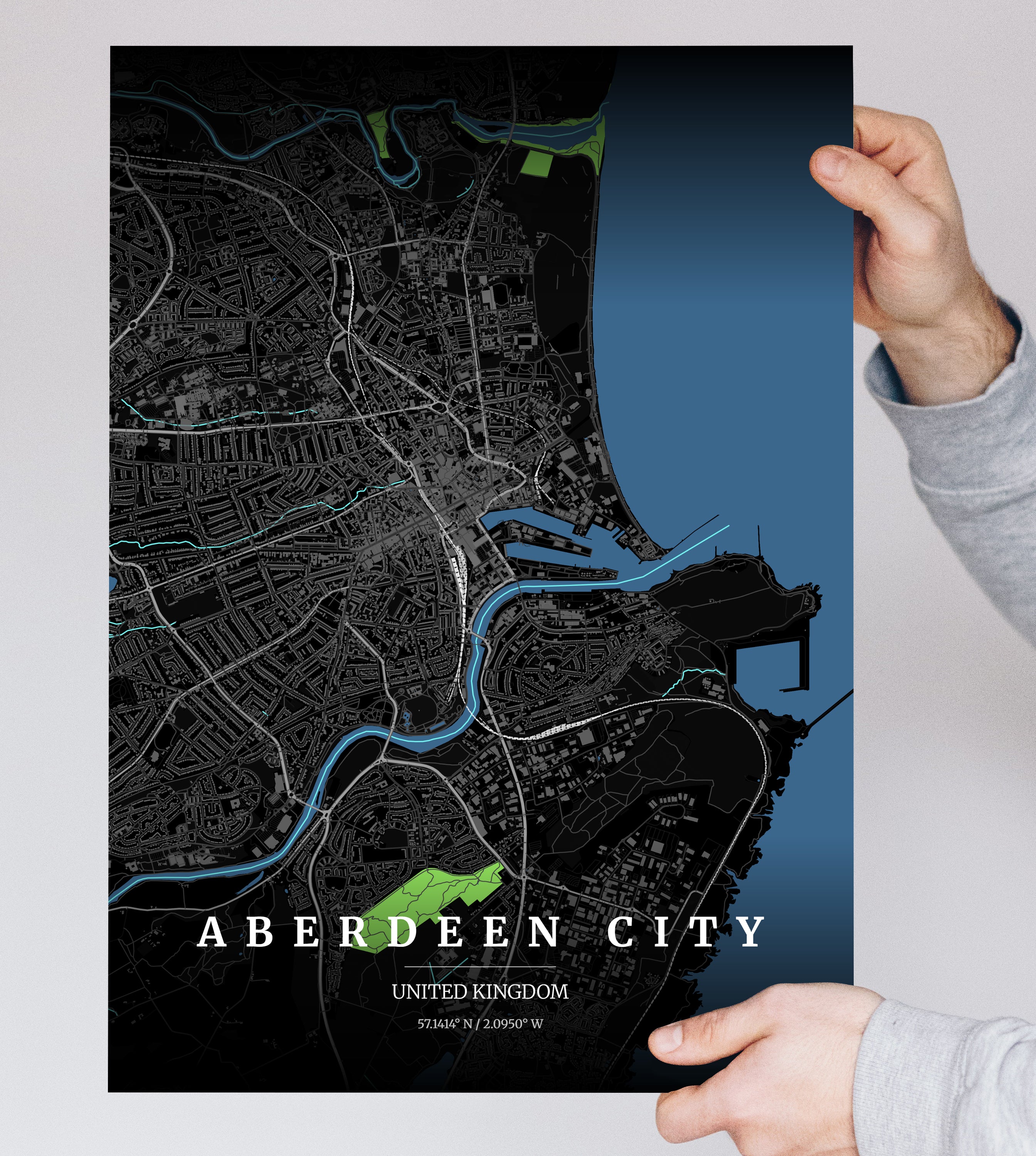 Custom Personalised Map Print | Any City or Town Worldwide | Framed, Laminated or Poster | Unique Location Wall Art Gift