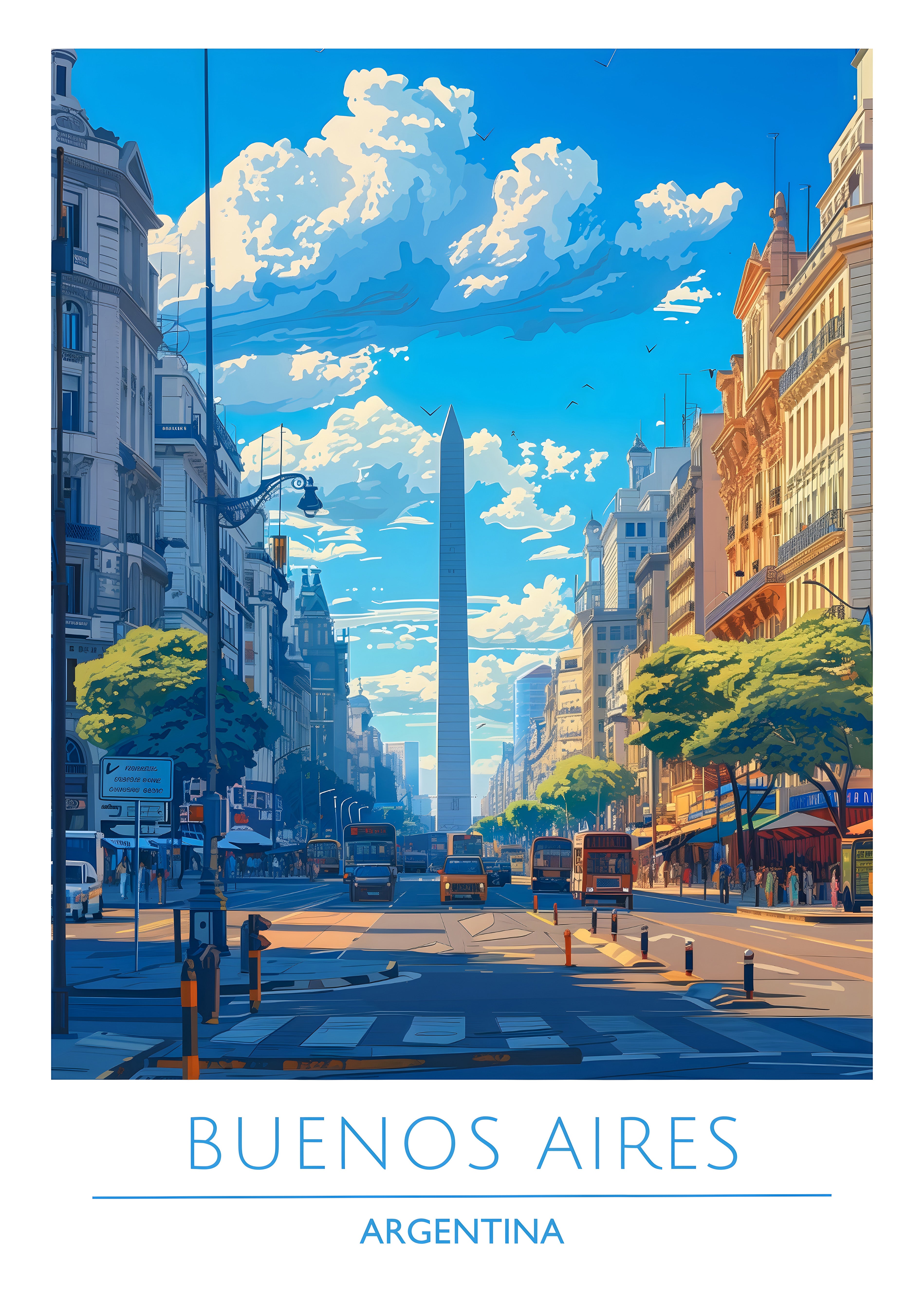 Argentina, Buenos Aires Travel Poster