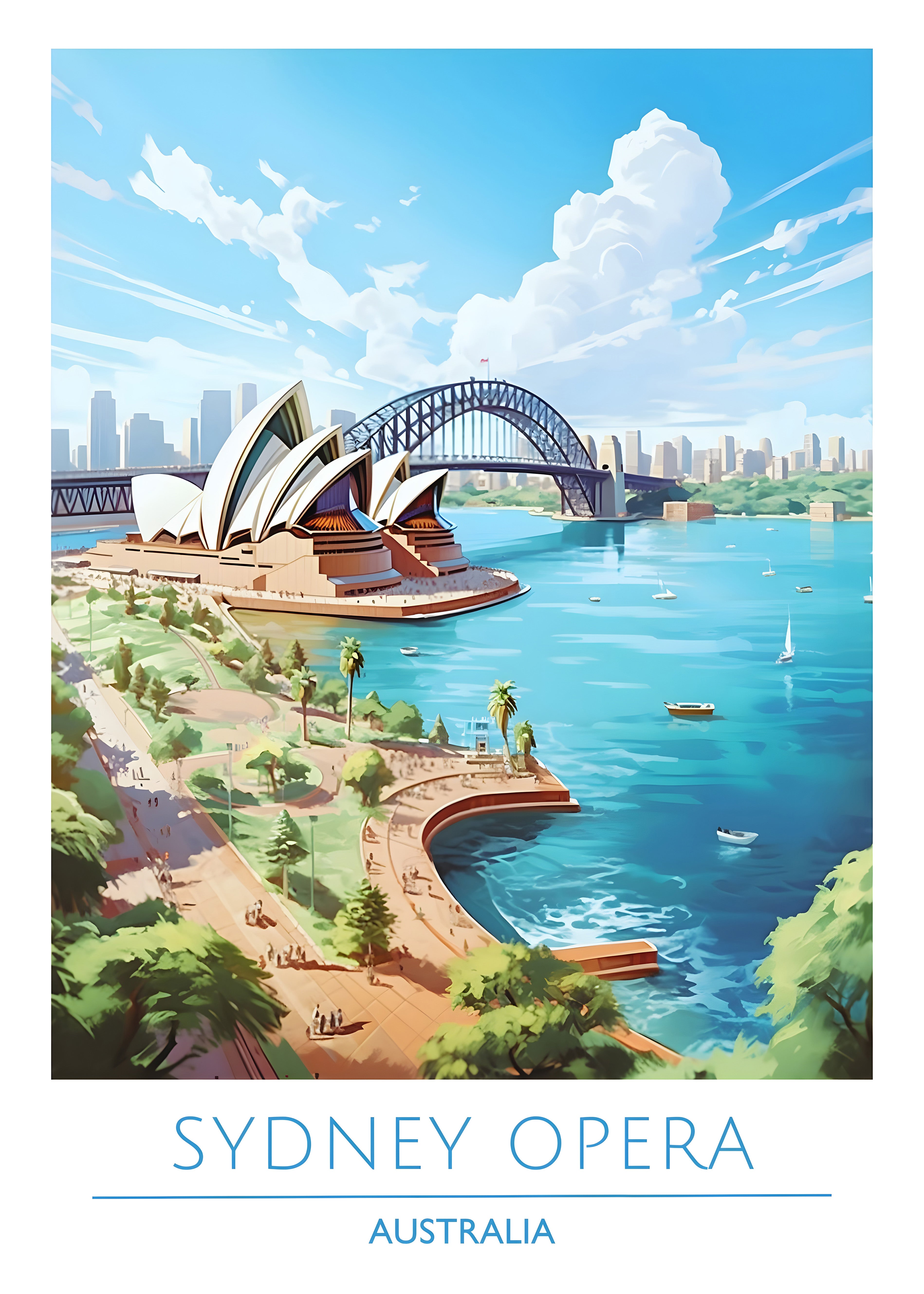 Australia, Sydney Opera House Travel Poster