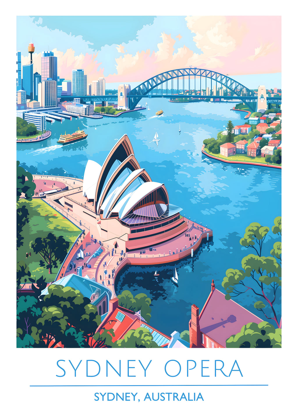 Australia, Sydney, Sydney Opera house 2 Travel Poster