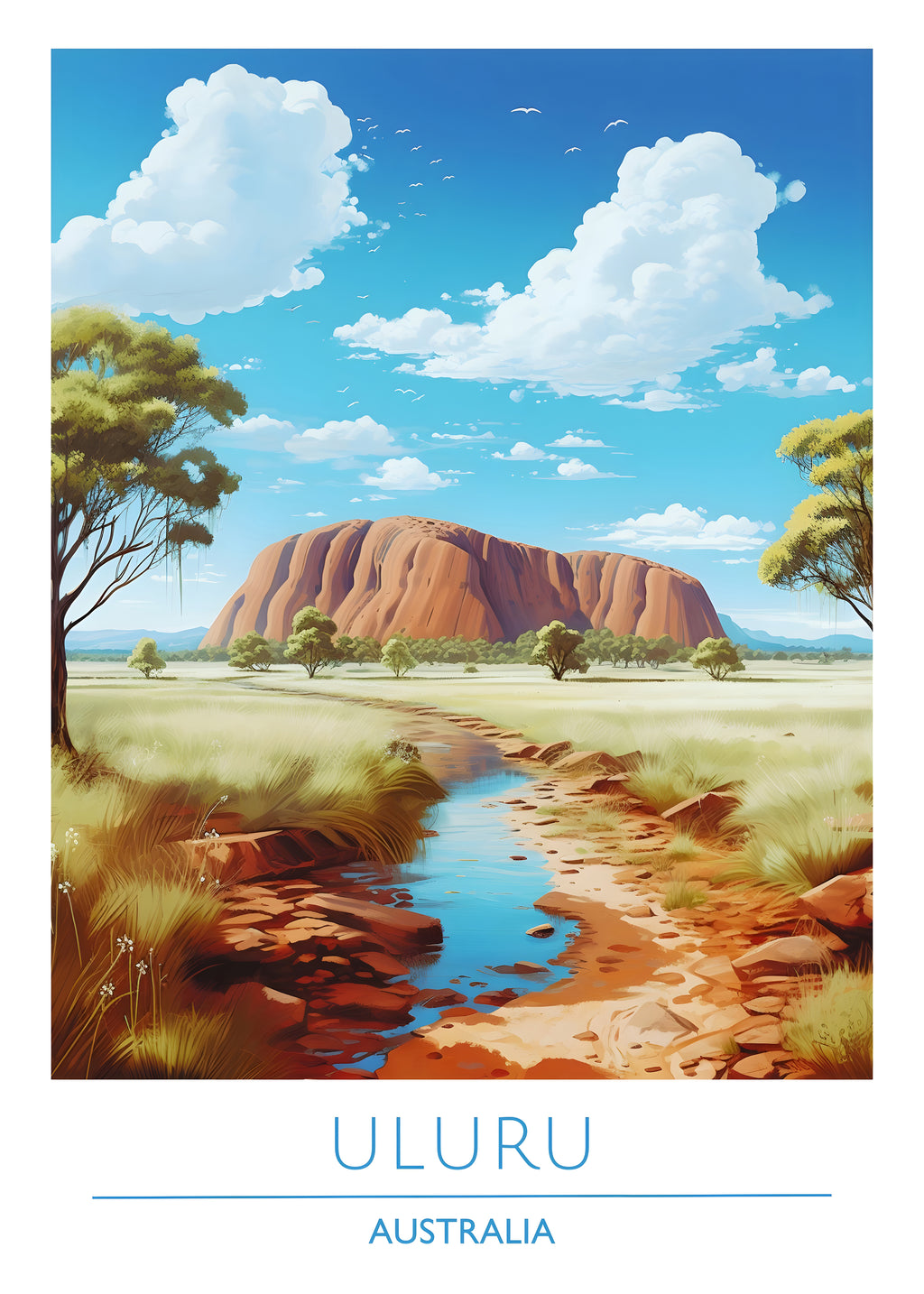Australia, Uluru Travel Poster