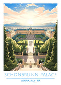 Austria, Vienna, Schonbrunn Palace, Travel Poster