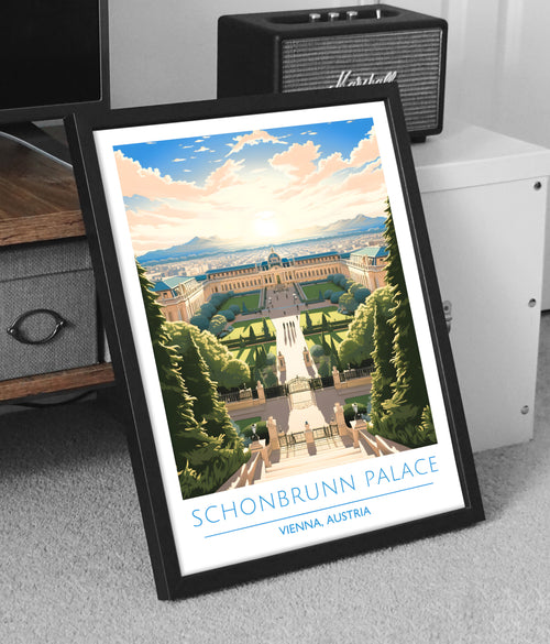 Austria, Vienna, Schonbrunn Palace, Travel Poster