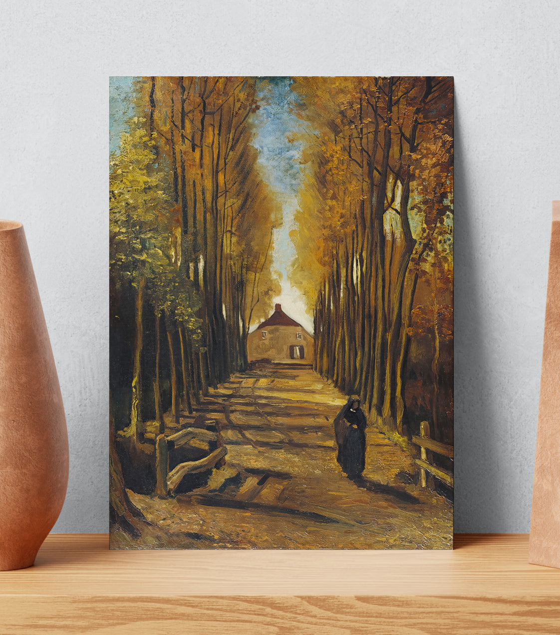 Avenue of Poplars in Autumn (1884) by Vincent van Gogh – Wall Art Print | Classic Fine Art Poster | A4 & A3 Sizes