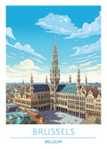 Belgium, Brussels 2, Travel Poster