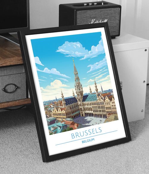 Belgium, Brussels 2, Travel Poster