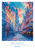 Belgium, Brussels, Travel Poster