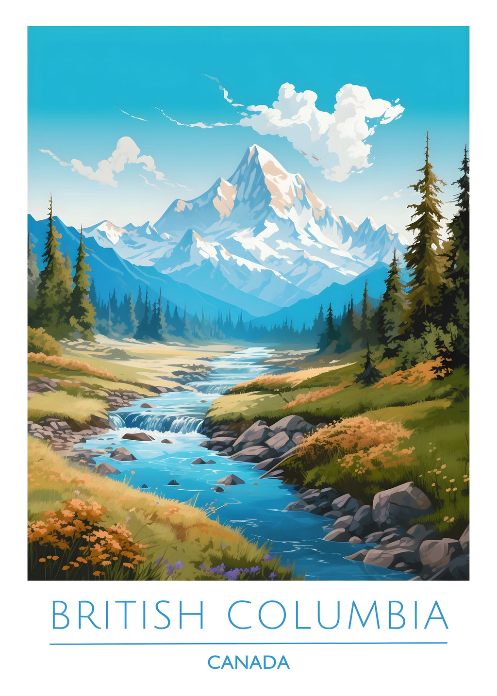 Canada, British Columbia, Travel Poster