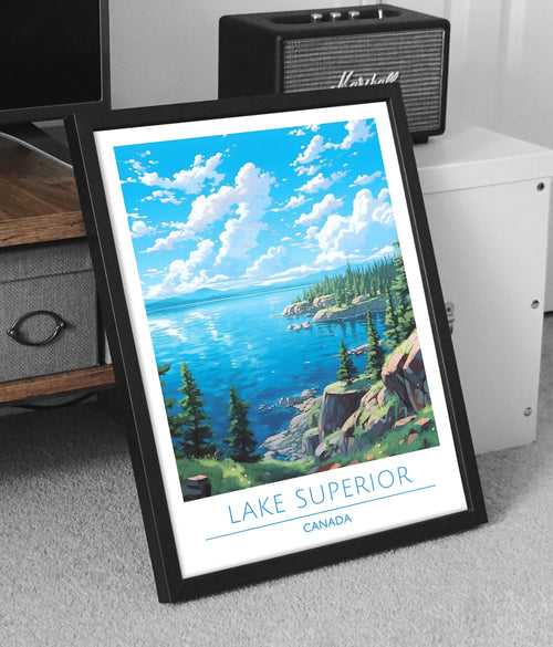 Canada, Lake Superior, Travel Poster