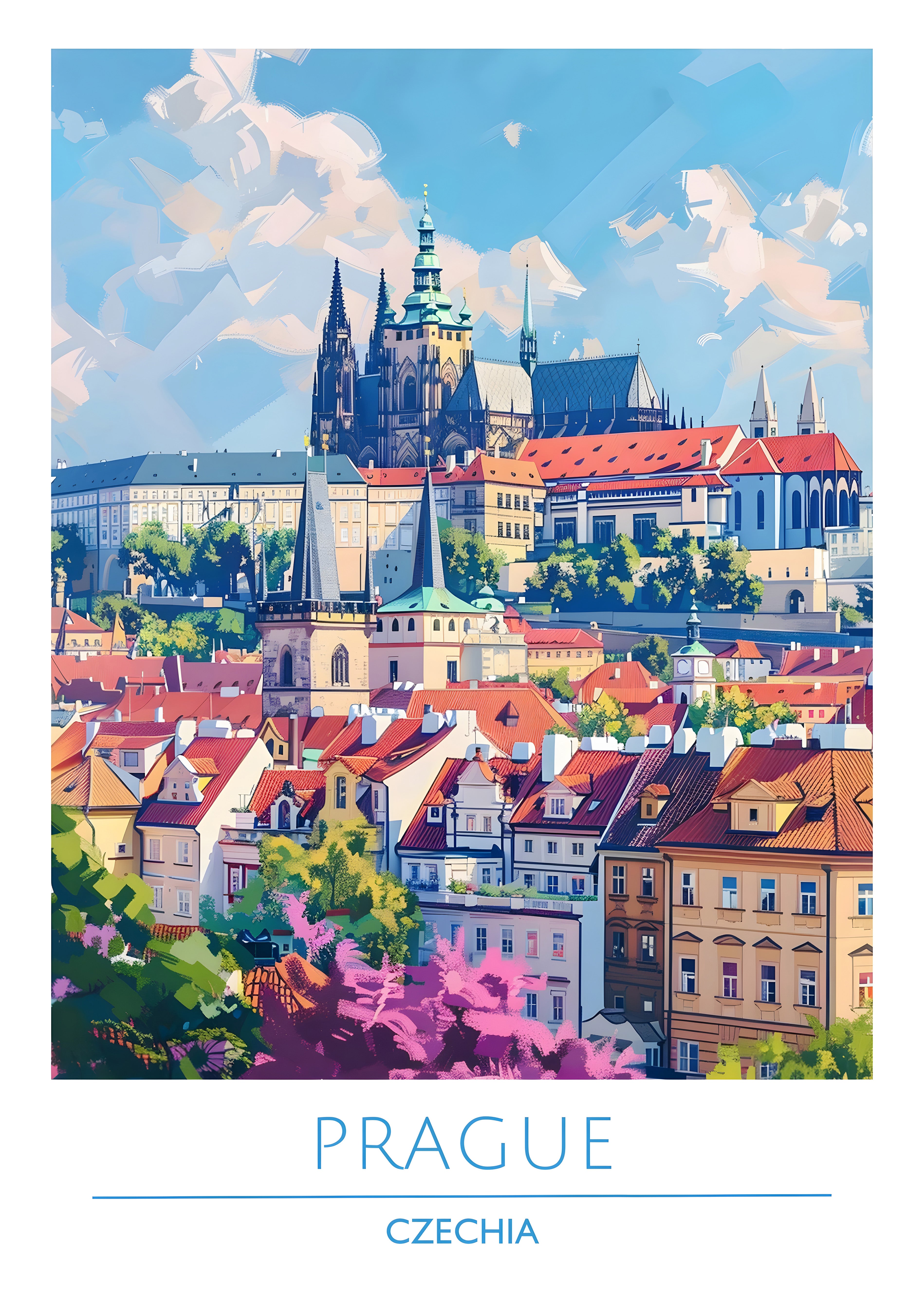 Czech, Prague (2), Travel Poster