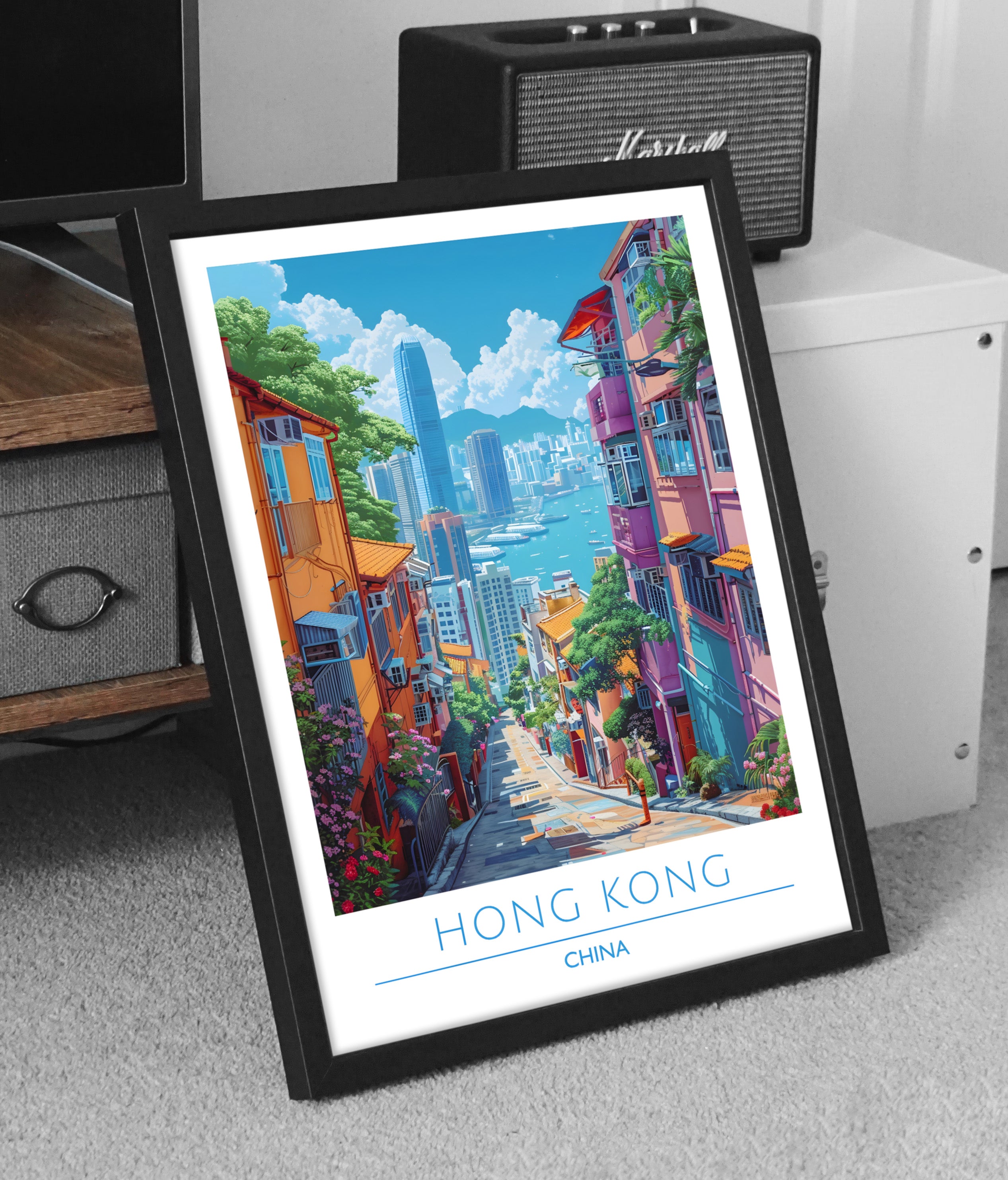 China, Hong Kong, Travel Poster