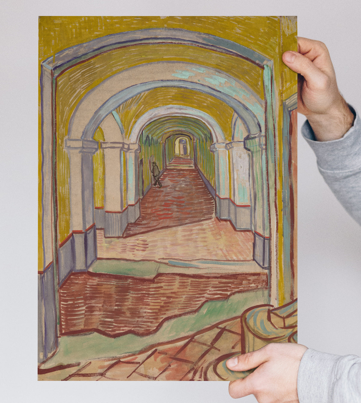 Corridor in the Asylum (1889) by Vincent van Gogh – Wall Art Print | Classic Fine Art Poster | A4 & A3 Sizes
