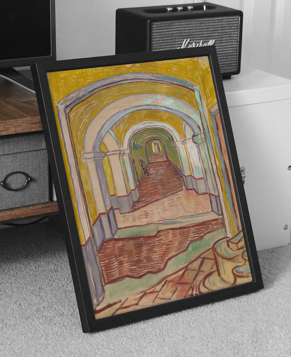 Corridor in the Asylum (1889) by Vincent van Gogh – Wall Art Print | Classic Fine Art Poster | A4 & A3 Sizes