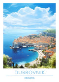 Croatia, Dubrovnik, Travel Poster