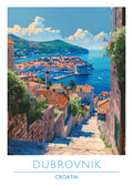 Croatia, Dubrovnik 2, Travel Poster