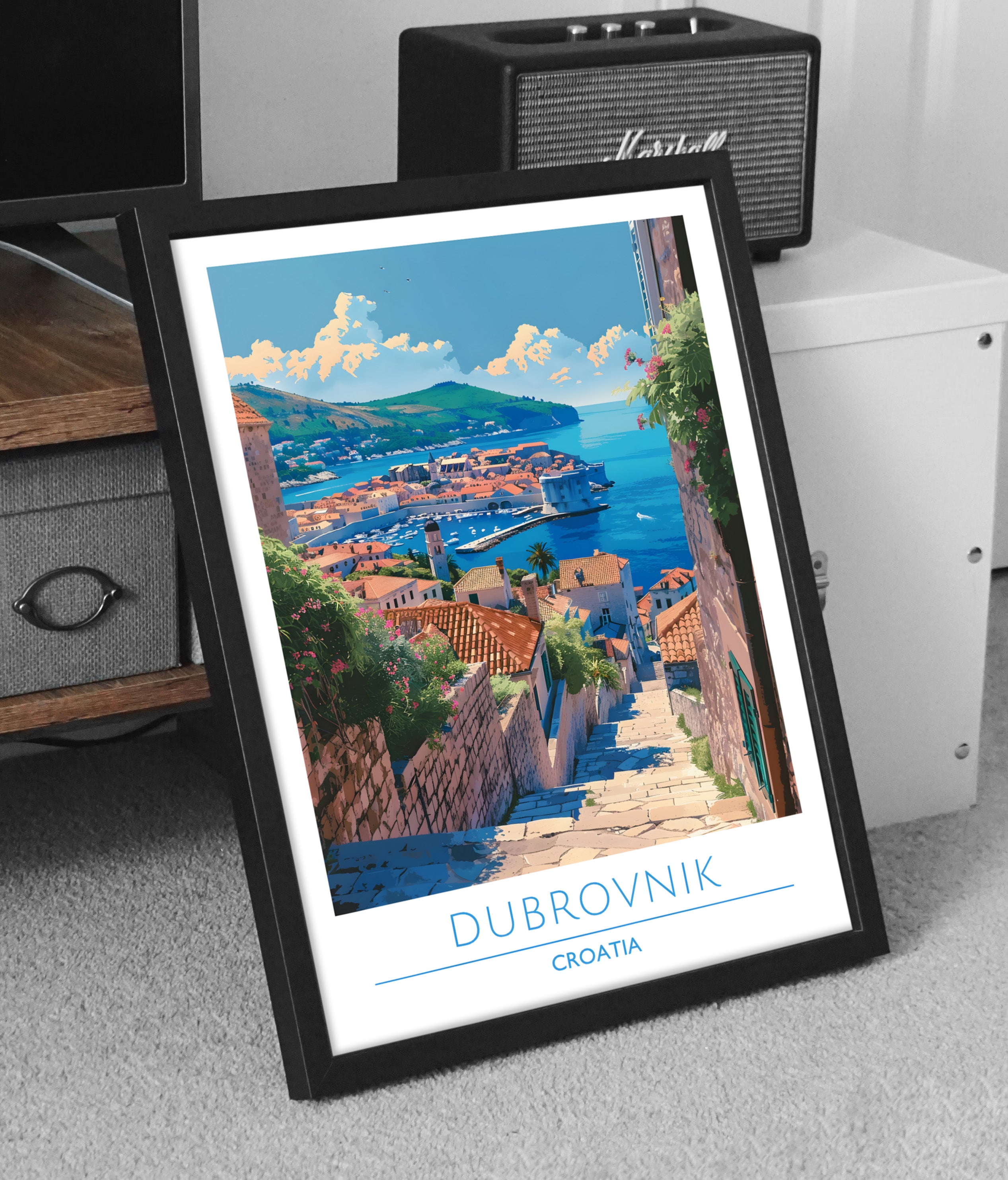 Croatia, Dubrovnik 2, Travel Poster