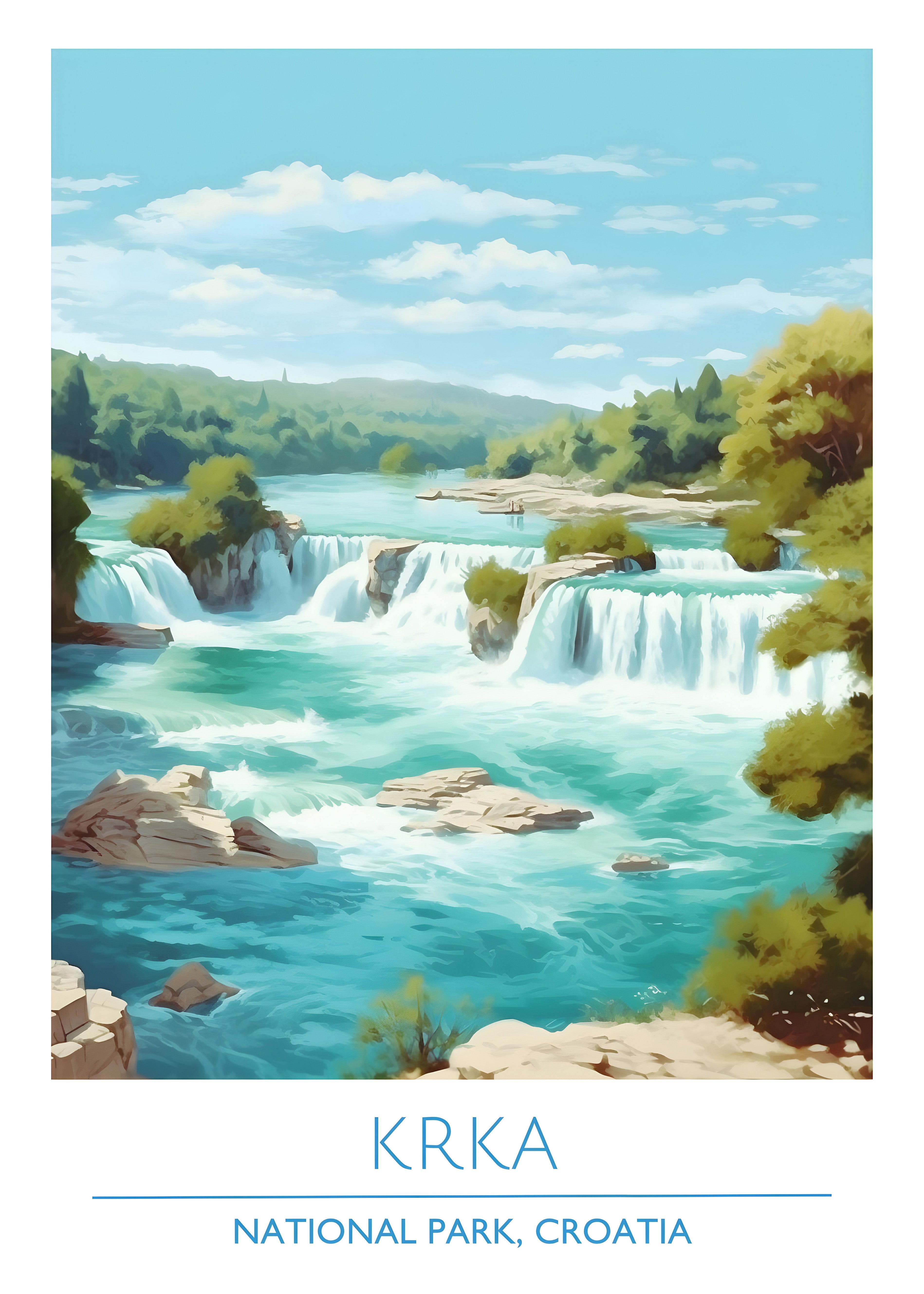 Croatia, National Park, Krka, Travel Poster