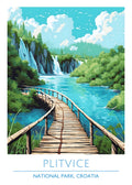 Croatia, National Park, Plitvice, Travel Poster