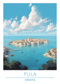 Croatia, Pula, Travel Poster