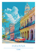 Cuba, Havana, Travel Poster