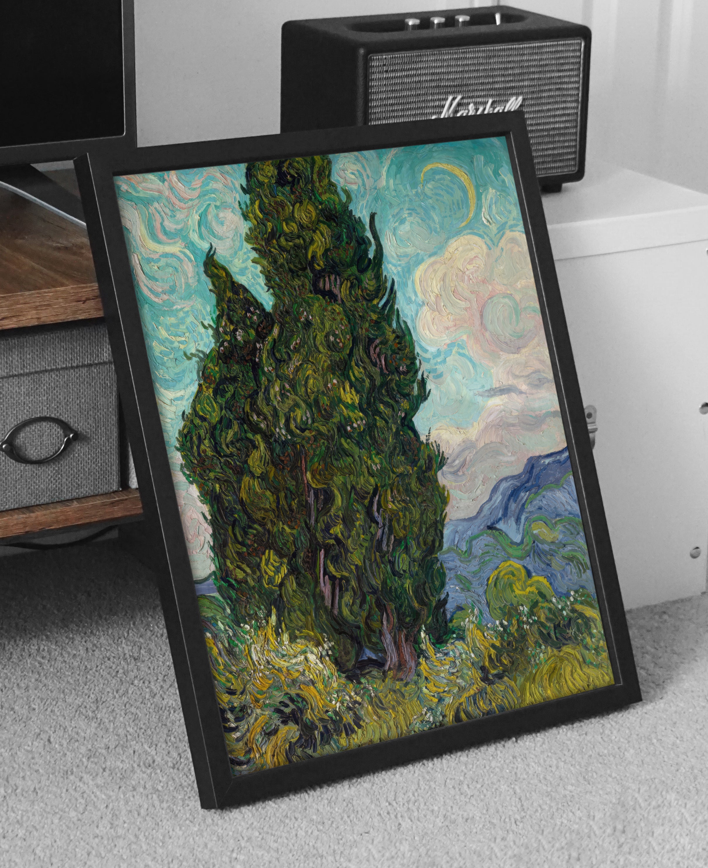 Cypresses (1889) by Vincent van Gogh – Wall Art Print | Classic Fine Art Poster | A4 & A3 Sizes