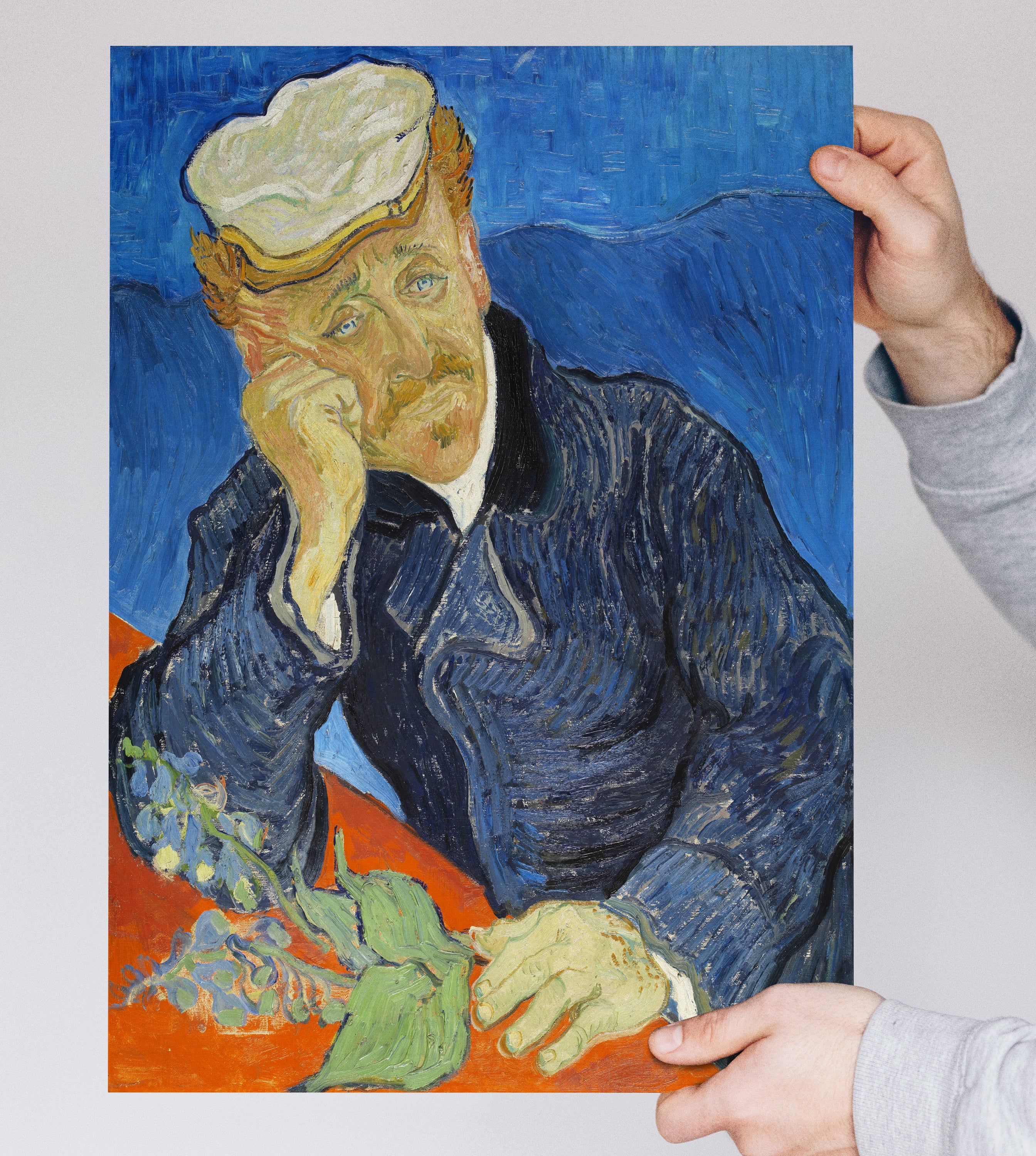 Dr Paul Gachet (1890) by Vincent van Gogh – Wall Art Print | Classic Fine Art Poster | A4 & A3 Sizes