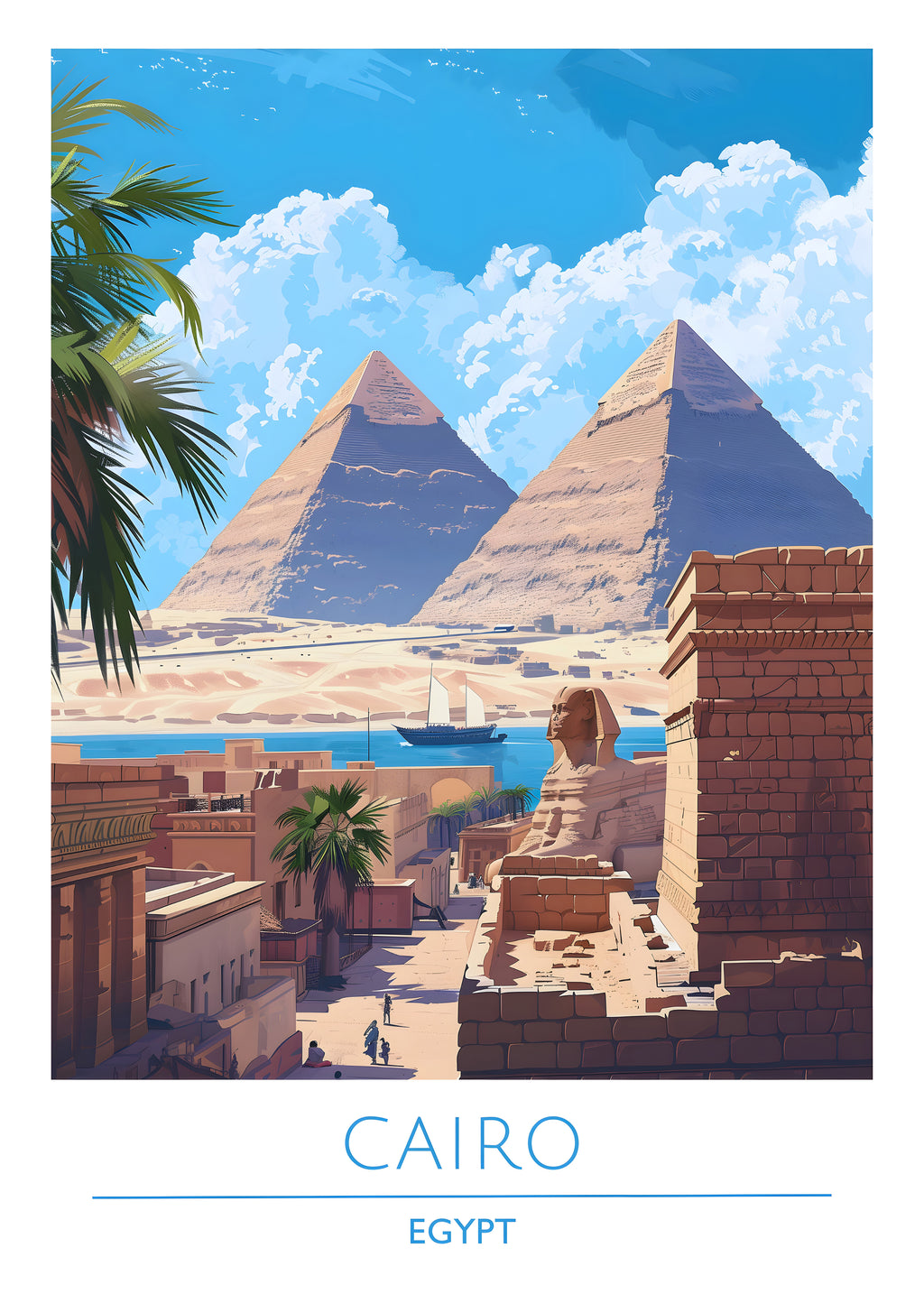 Egypt, Cairo, Travel Poster
