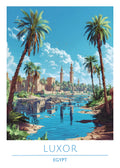 Egypt, Luxor, Travel Poster