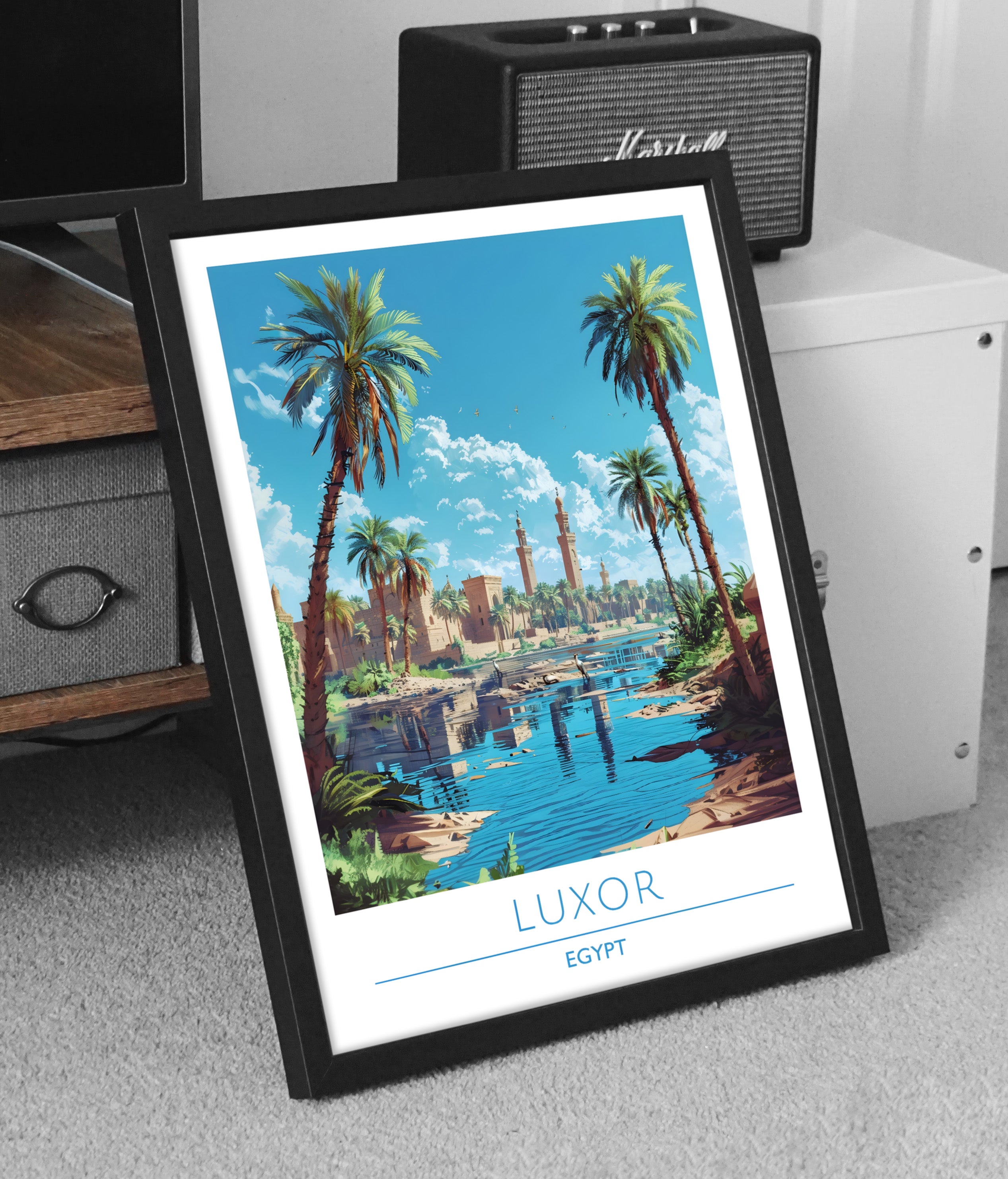 Egypt, Luxor, Travel Poster