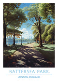 England, London, Battersea Park, Travel Poster