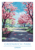 England, London, Greenwich Park, Travel Poster
