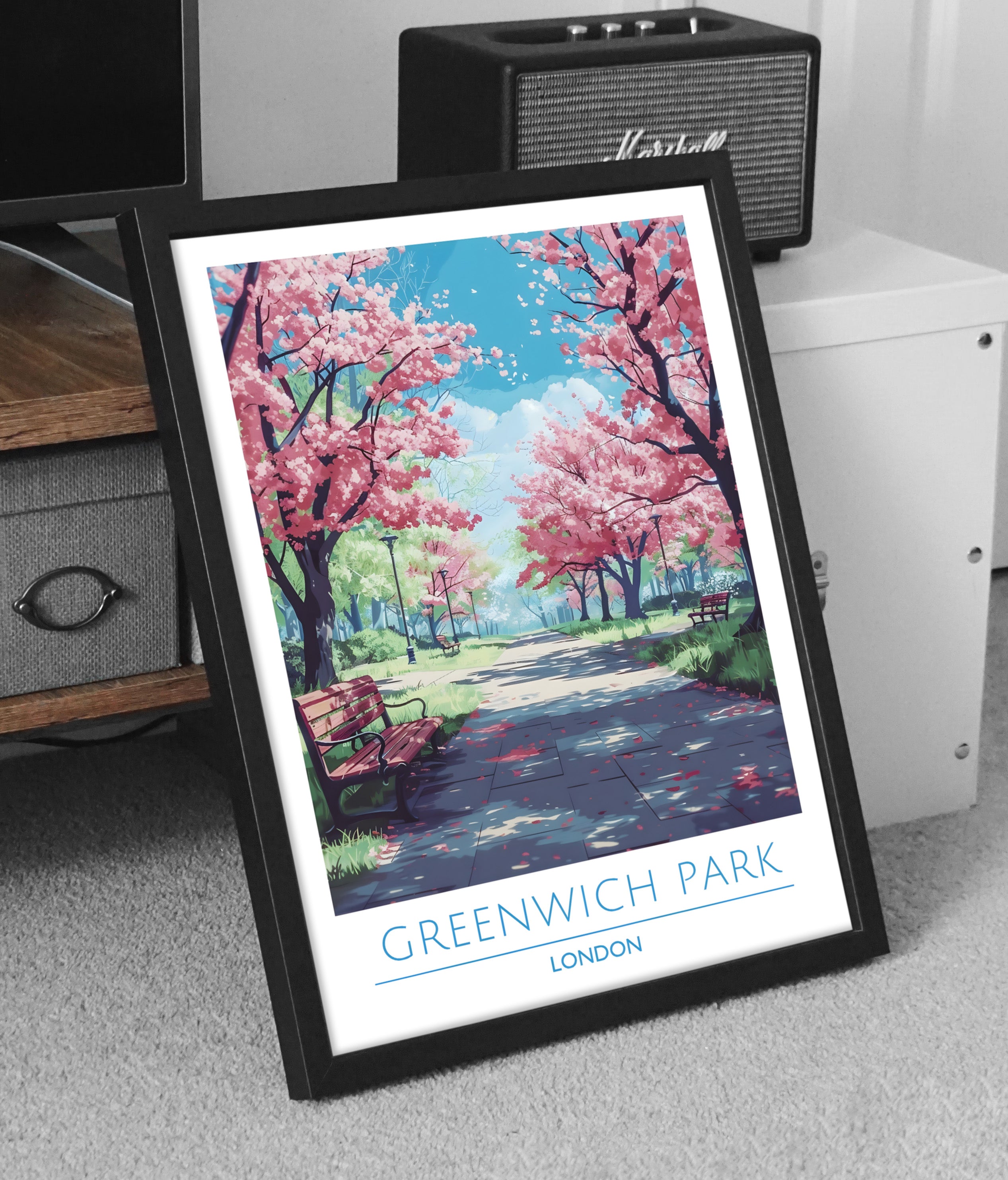 England, London, Greenwich Park, Travel Poster