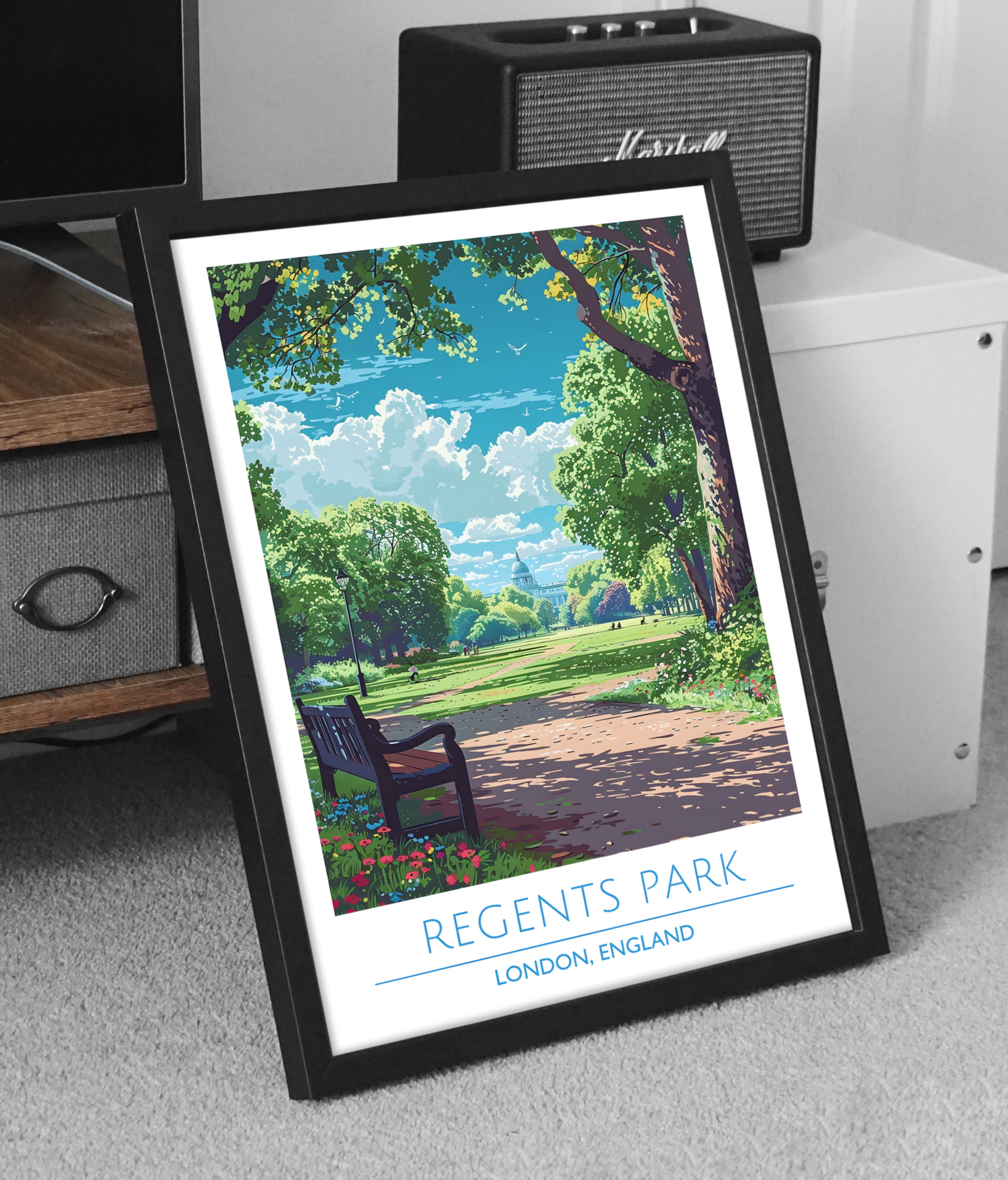 England, London, Regents Park, Travel Poster