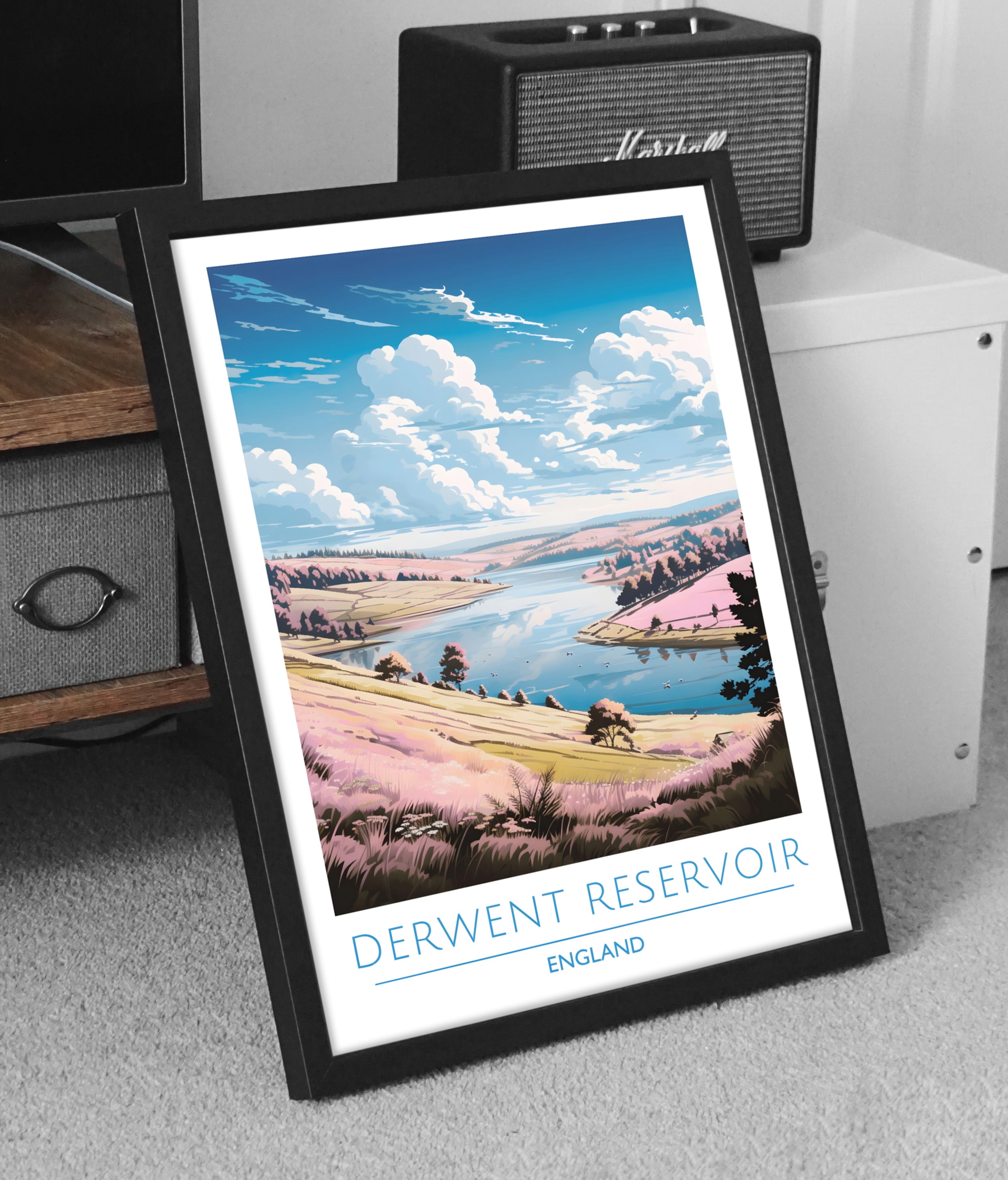 England, Derwent Reservoir, Travel Poster