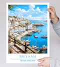 England, Devon, Brixham, Travel Poster