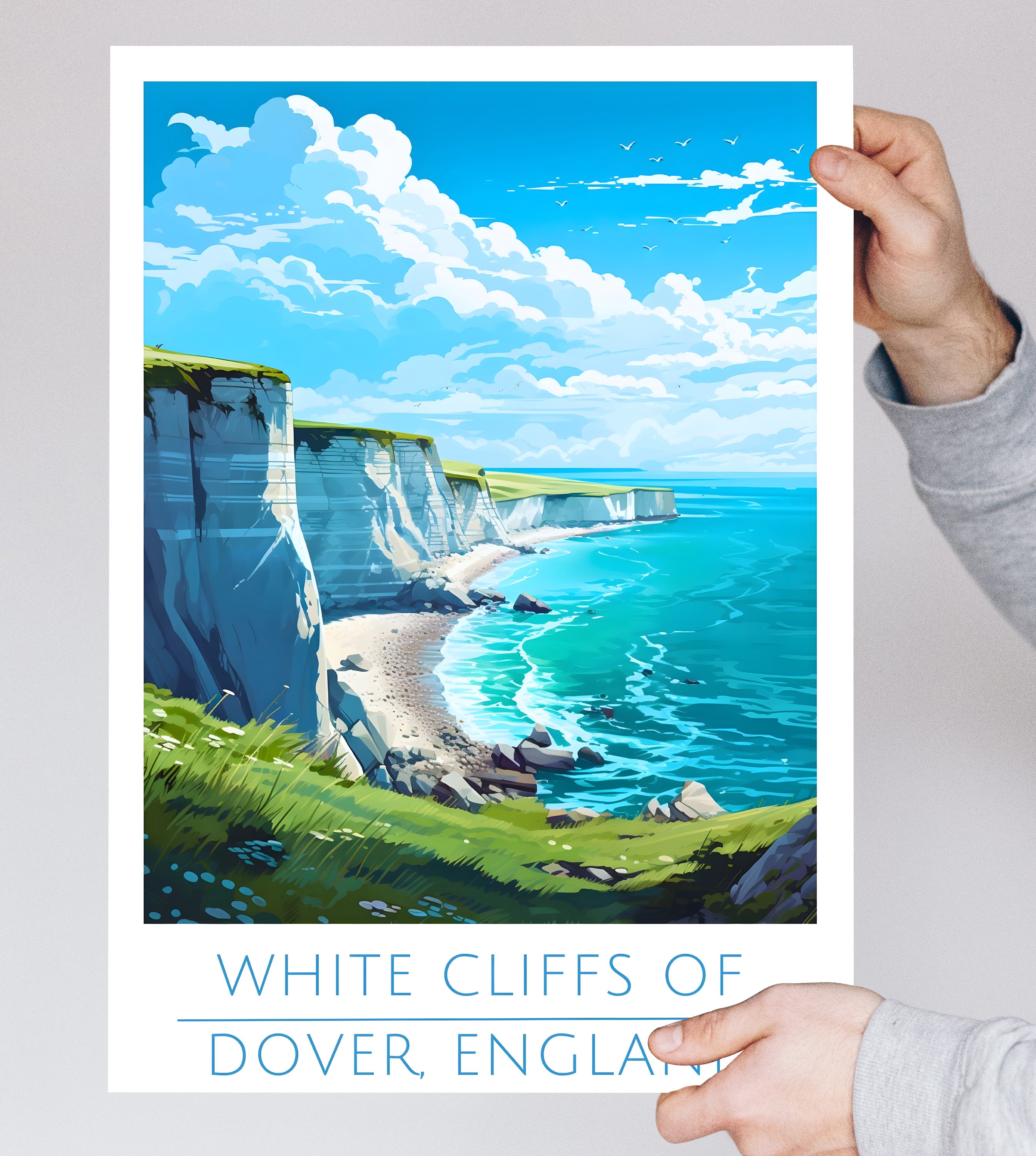 England, Dover, The White Cliffs of Dover, Travel Poster