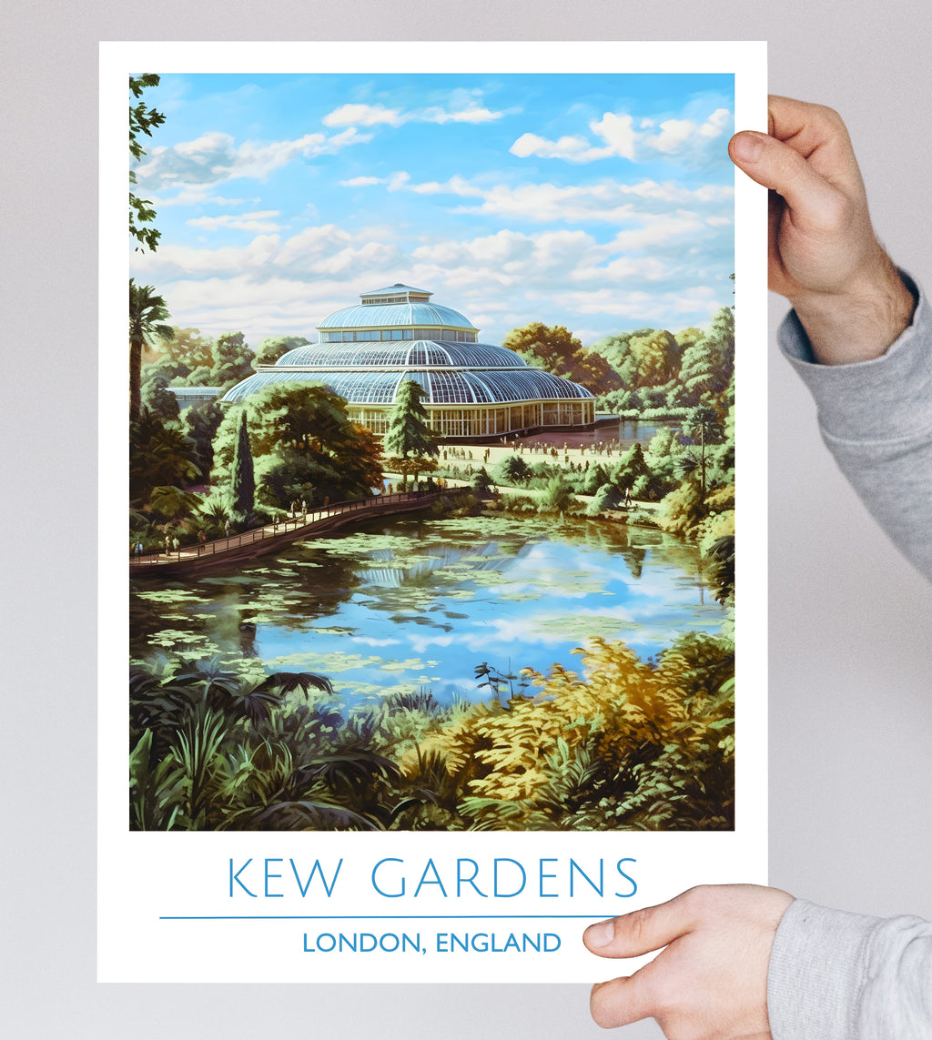 England, London, Kew Gardens, Travel Poster