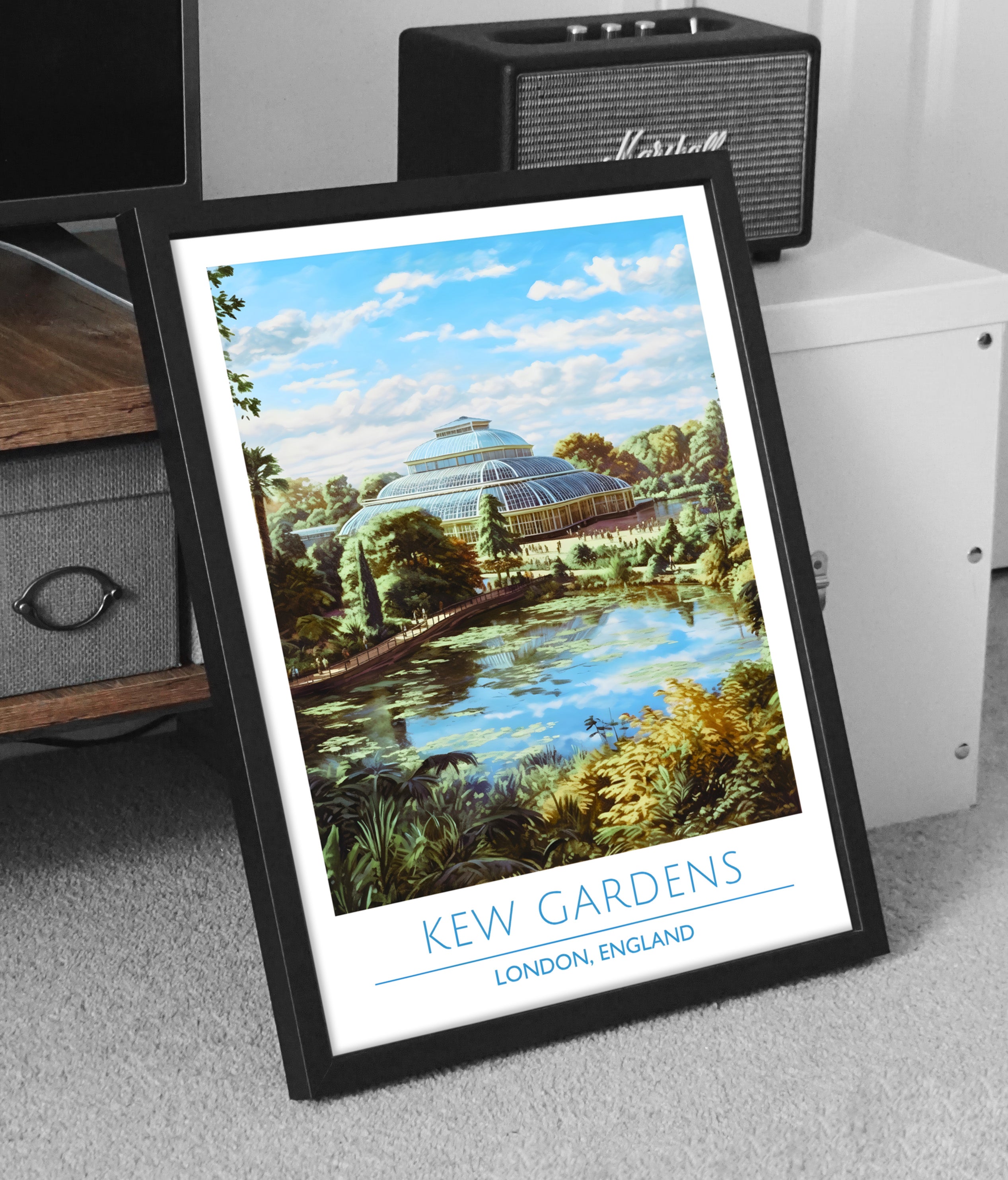 England, London, Kew Gardens, Travel Poster