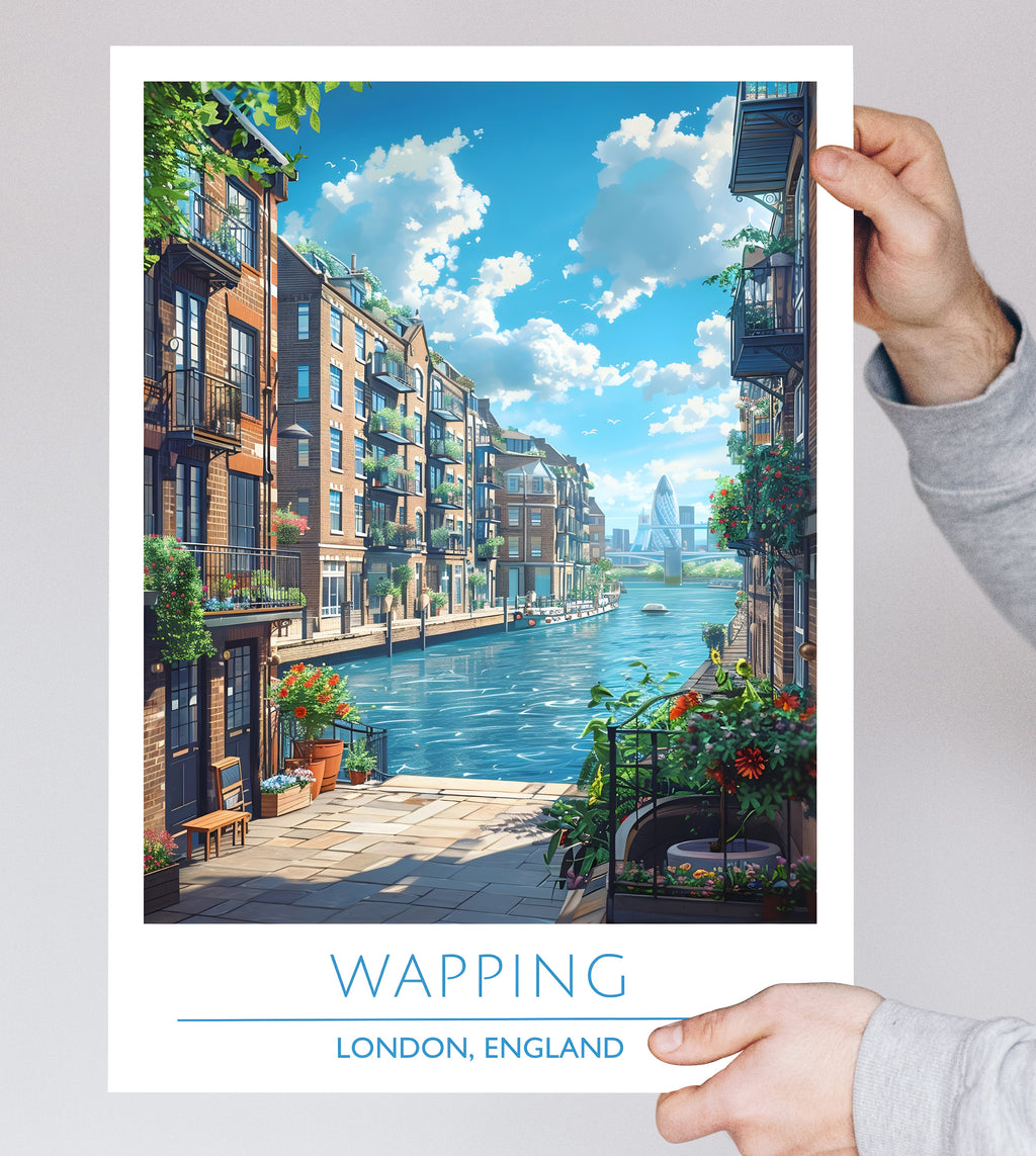 England, London, Wapping, Travel Poster