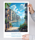 England, London, Wapping, Travel Poster