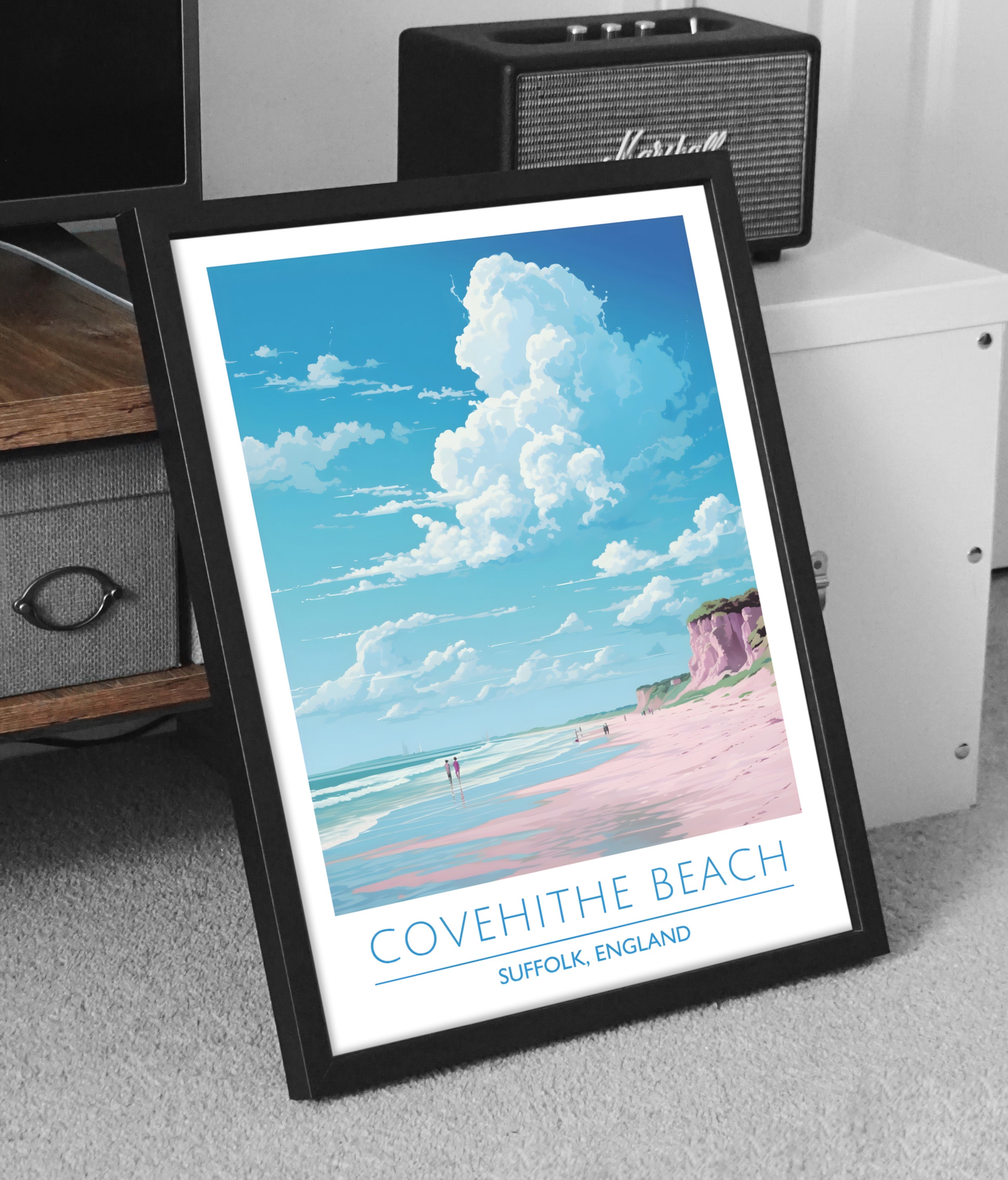 England, Suffolk, Covehithe Beach, Travel Poster