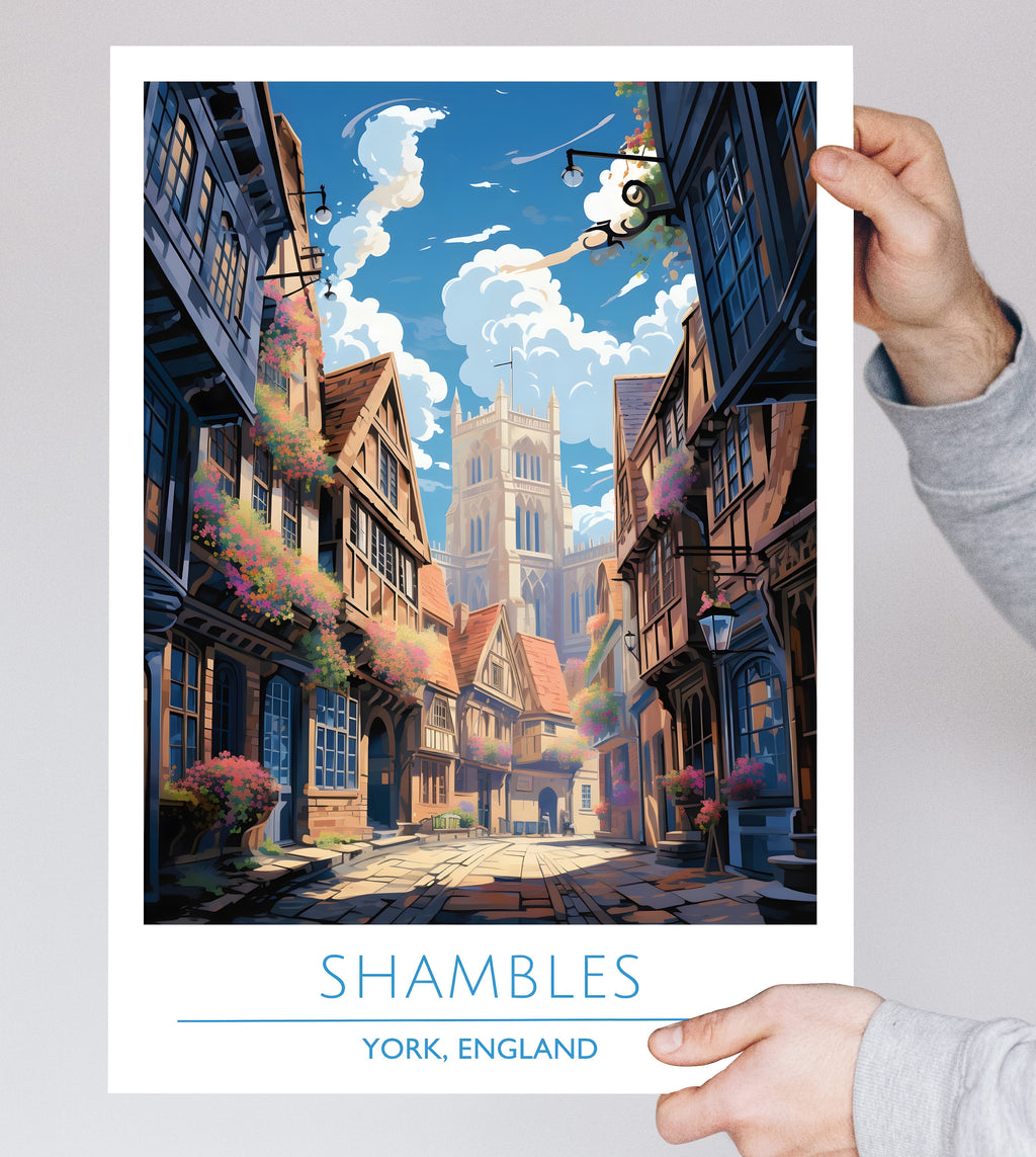 England, York, Shambles, Travel Poster