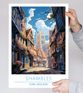 England, York, Shambles, Travel Poster
