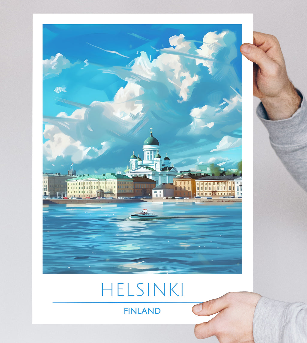 Finland, Helsinki, Travel Poster