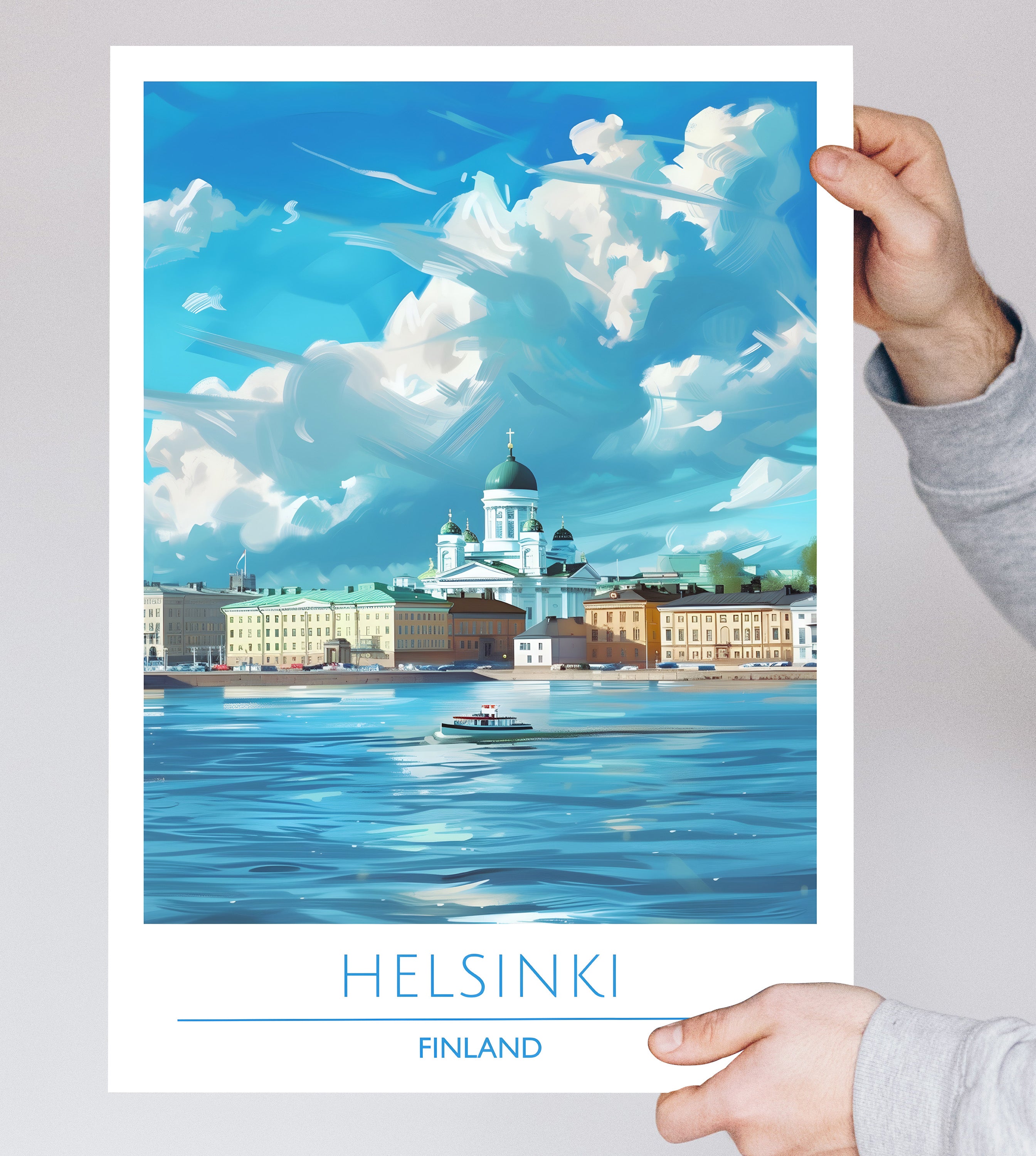 Finland, Helsinki, Travel Poster