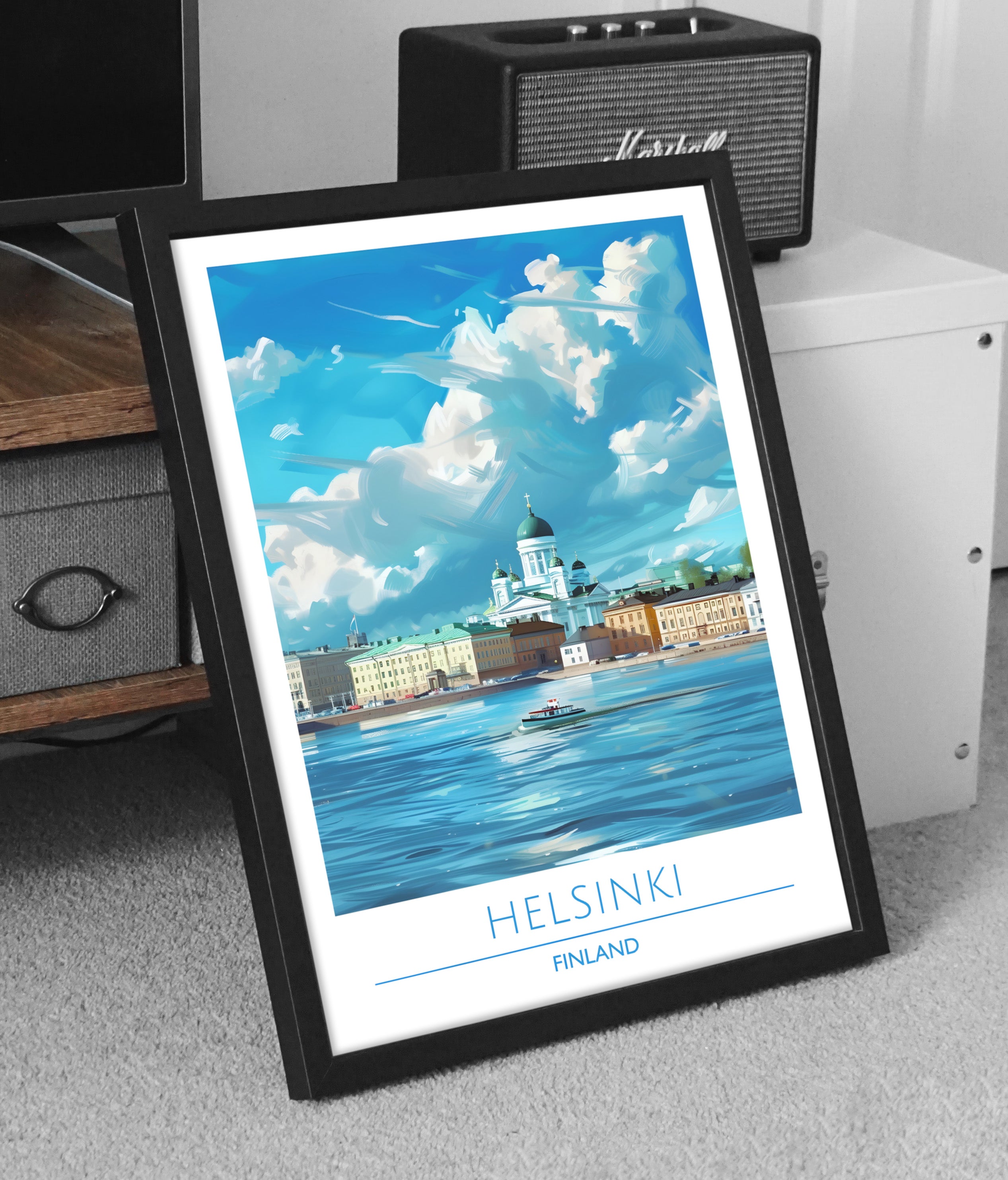 Finland, Helsinki, Travel Poster