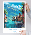 France, Lake Annecy, Travel Poster