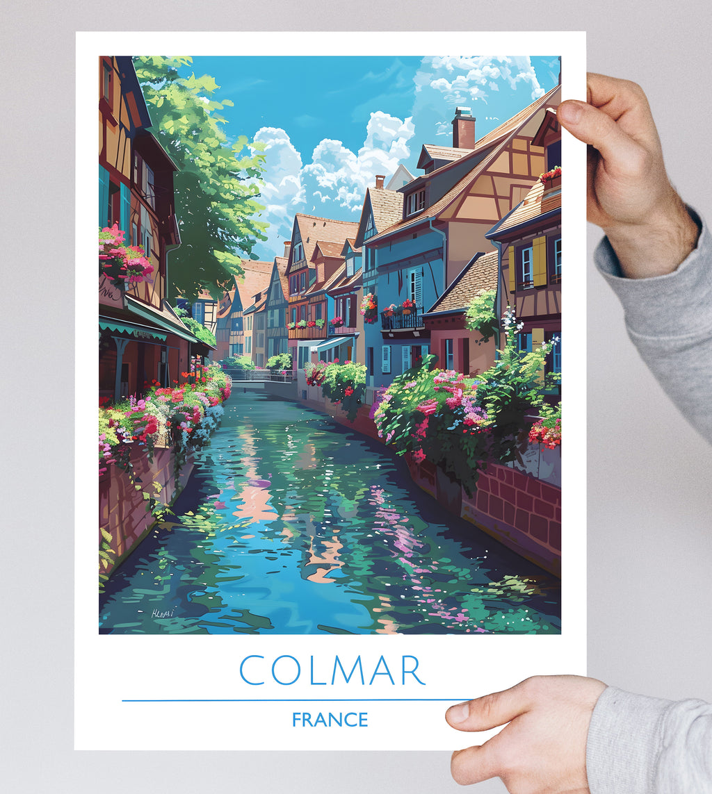 France, Colmar, Travel Poster