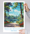 France, Paris, Bois De Boulogne, Travel Poster