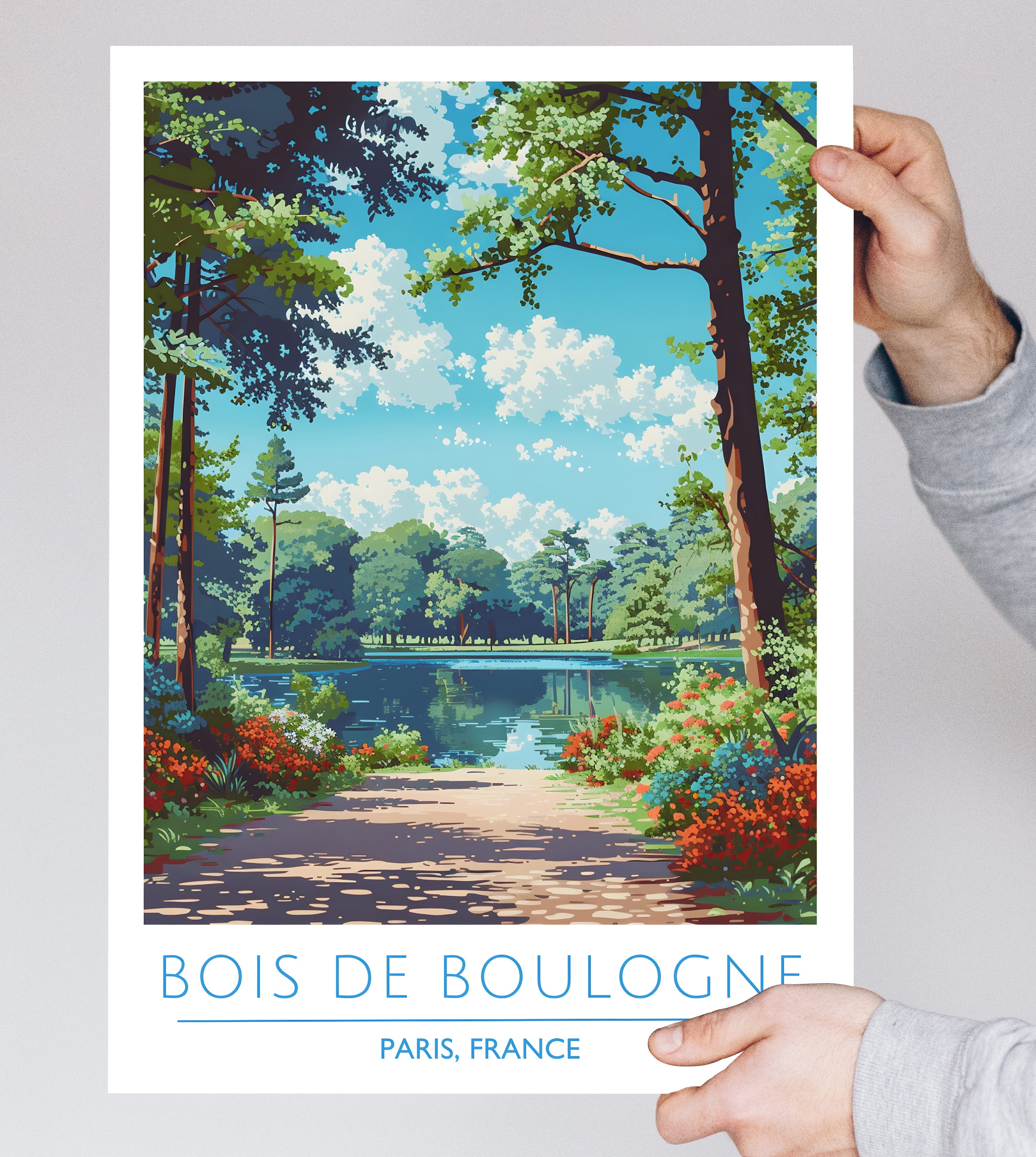 France, Paris, Bois De Boulogne, Travel Poster